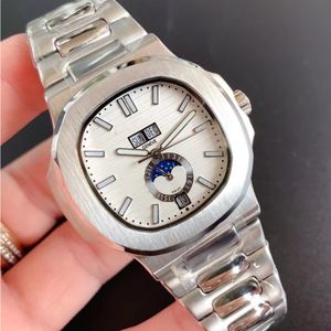 Lüks Erkek Tasarımcı Nautilus Otomatik Saat 5726 Moons High Citli 904 SS Altın Hareket Saatleri Montre Temiz Fabrika