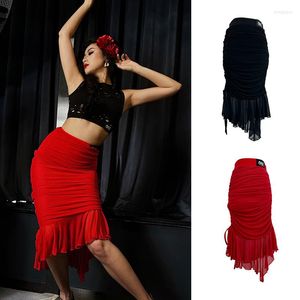 Stage Wear Latin Dance Skirt Adult Practice Rumba Samba Performance Cloths Women 2 Colors Tango Ballroom ChaCha Dancing YS4927