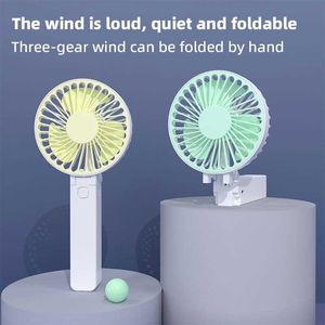 Elektrische Fans Neue Mini USB Aufladbare Tragbare Sommer Starken Wind Outdoor Drahtlose Elektrische