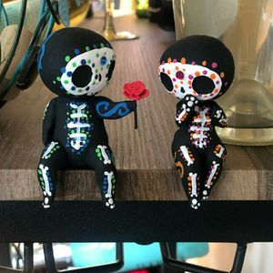 Schermi divisori prodotto realizzato a mano in resina dipinta artefatto scheletro coppia genitore bambino statua fiore espresso ornamenti decorativi 230619