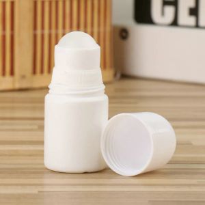 Garrafa Roll On de plástico branco clássica recarregável Frasco de óleo essencial para desodorante Frascos de perfume Faça você mesmo Recipientes de cosméticos pessoais