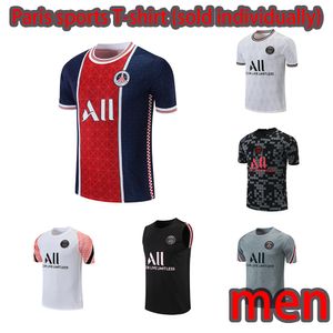 23 24 PSGS SPORTS Kort ärm 2023 Paris Sportkläder Training slitage Kort ärm Set Football Shirt Set Uniform Chandal Adult Sweatshirt Sweater Set Men's T-shirt