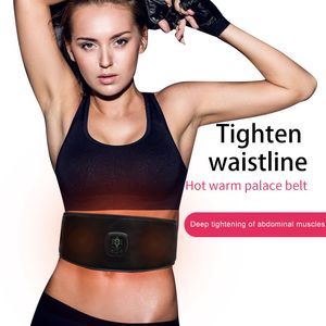 Integrerad fitnessutrustning EMS ABS Equipment Heating Sliming Belt Training Gear Abdominal Muscle Stimulator Trainer Muskler Elektrostimulator Toner 230617