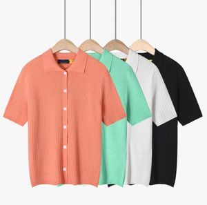 Sommer Damen Blusen Hemden Polo T-Shirt Kleidung Brief Grafikdruck Paar Mode Baumwolle Rundhals Coach Kanal Kurzarm Tops T-Shirts S-XL