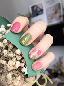 Unghie finte Heyusee Nail Sticker 3D Pittura a olio Ins Style Daisy Flower Patch resistente impermeabile Prodotto finito