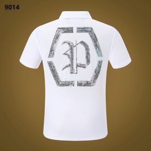 Nowa pp męska koszula polo letnia czaszka diamentowy phillip zwykły projektant z krótkim rękawem T -koszulka harajuku tee marka czaszki czaszki nadruk streetwear p9014