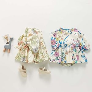 Jumpsuits Baby Girls Flowers Party Clothes Trend Infant Girl Casual Rompers Cute Bodysuits Born Floral