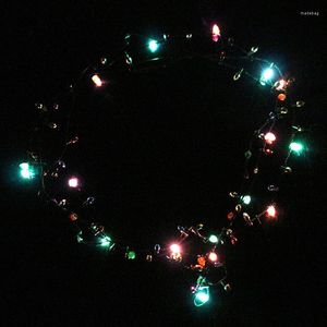 Party-Dekoration, 1 Stück, Mini-Blinklicht, blinkende Weihnachtsbeleuchtung, Kostüm-Halskette, 8 LED-Lampen, Kette mit Strahlern