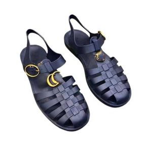 Designer 2023 Classic Womens Mens Sandal Double Rubber Slippers Jelly Sandaler Beach Flat Casual Shoe Alfabet Candy Colors Outdoor Roman Transparent Shoes