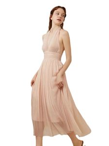 Pink Prom Dresses golvlängd rygglös festklänningar aftonklänningar skräddarsydda specialtillfällen klänning fester plus storlek ny design