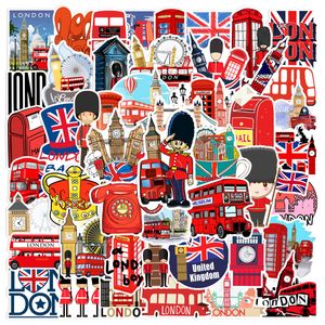 50st London röda bussar klistermärken bärbara klistermärken, motorcykelcykelbagage dekal graffiti lappar för barn l50-402