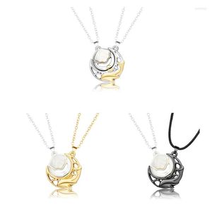 Pendant Necklaces Magnet Couple Necklace For Him And Her Matching A Pair Of Shells Heart Gift