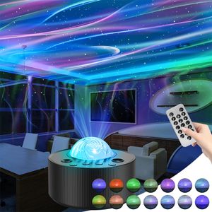 Garden Decorations Northern Lights Galaxy Projector Aurora Star Projector Night Light Built-in Music Projection Lamp for Bedroom Decor Kids Gift 230617