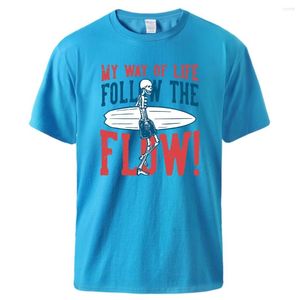 Мужские рубашки My Way of Life Follw The Flow Foot Male Fitnes