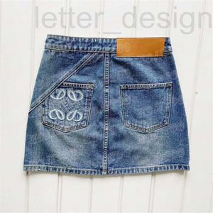 Plus size Dresses designer Denim Skirts Dress For Women Hollow Embroidered Short Lady Girl Sexy Mini Skirt Party Nightclub 73JT