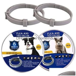 Dog Flea Tice Meredies Pet Cat и воротниц Антипаразитарное ожерелье Регулируемое Antavel For Pupp Big Product