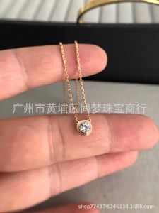 Designer trend Gold material Carter thread necklace rose gold temperament fashionable and minimalist exquisite version clavicle chain