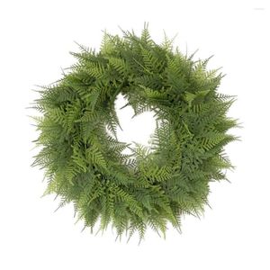 Decorative Flowers AsyPets Imitation Fern Leaf Wreath 50CM Artifical Green Leaves Garland For Wedding Door Party Decor