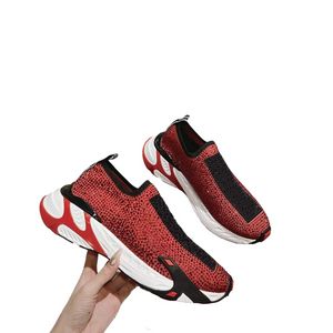 Designer Scarpe unisex Donna Uomo Sneakers Diamond Casual Mesh Chaussures Donna Espadrillas rosa Calzini uomo Bianco Rosso Nero Scarpe Stivali 35-46