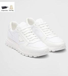 Prax 01 Re-Nylon Runner Buty sportowe szczotkowane skórzane trampki Mężczyźni B22 Guma gumowa sportowy Lag Sole Casual Outdoor Footwear Comfort Walk