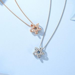 Pendanthalsband Kvinnor Choker Gold/Rose Gold/Silver Color Chain Star Halsbandsmycken Collana Kolye Bijoux krage Mujer Collier