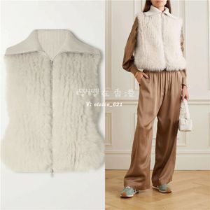 Kobiety kamizelki Brunello Spring i Summer Cucinelli Rib Cashmere Vest Ceat