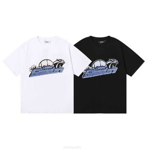 Дизайнерская модная одежда футболка Tsihrts Рубашки Trapstar нишевая тенденция мультфильм леопардовый баскетбольный принт с минималистской буквой.