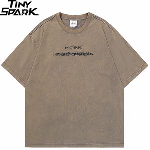 Mens Tshirts Men Streetwear Washed T Shirt Retro Vintage Estetic Graphic Tshirt Harajuku Hip Hop Loose Tshirt Cotton Tops Tee Hipster 230619