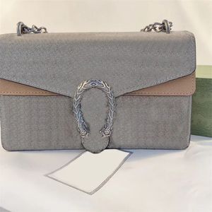 GCCI Woman Luxury Handbag Designer Bag Trendy Borsa med unik pläterad silverband axelväska stift spänne klaff täcke tikotk hip hop punk stil