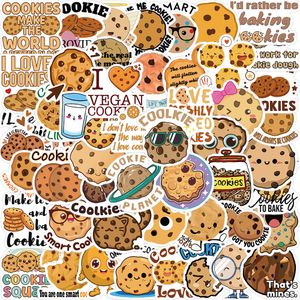 50Pcs Biscuit Stickers Pack Waterproof Vinyl Stickers Non-random for Car Bike Luggage Laptop Skateboard Scrapbook Water Bottle Decal