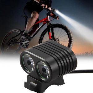 Bike Lights 8000LM 2 T6 LED Bicycle Light Mini Front Cycling Flashlight Headlamp with Rechargeable 18650 Battery Pack 230619