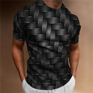 Camisetas Masculinas Simples T-Shirt Masculina Padrão Geométrico Estampado em 3D Top Masculino Roupas Casuais para o Dia a Dia Camisa Solta Oversized Moletom Retrô 230619