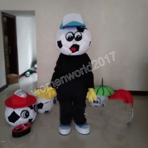 Maskarada rozmiar dla dorosłych piłka nożna chłopiec z maskotka Mascot Symulacja kreskówka strój postaci garnitur Karnawał dorosłych przyjęcie urodzinowe fantazyjne strój dla mężczyzn kobiety