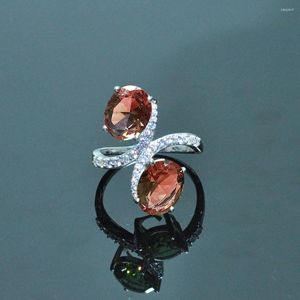 Cluster Rings MH Diaspore Zultanite Gemstone Ring per le donne 925 Sterling Silver Color Change Wedding Engagement Jewelry Free Express