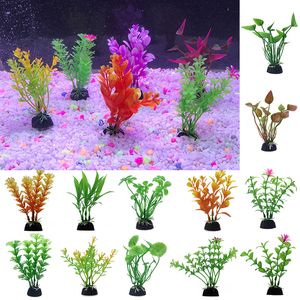 Decorations 10cm Artificial Aquarium Plants Fish Tank Water Plant Grass Ornament Environmental Protection Materials Decoration 230619