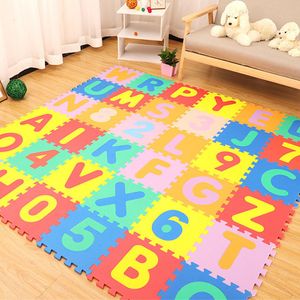 Play Mats 30 * 30cm foam English alphanumeric pattern game pad baby puzzle toy yoga letter crawling pad carpet toy 230619