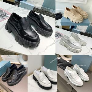 Designer Shoe Men Women Casual Monolith Logo Black Leather Shoes Increase Platform Sneakers Cloudbust Classic Patent Matte Loafers Trainers