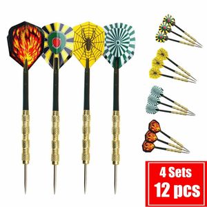 Darts 12 штук 14G Стальные передовые Dart Set Set Type 4 Professional 15,2 см из нержавеющей стали с латунными частями Darts Darts Entertainment Hobbies Toys 230619