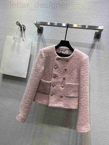 Kvinnors plus -storlek Ytterkläder Rockar Designer 2022 Kvinnor Vintage Tweed Blazer Jackla Coat Kvinnlig Milan Runway Dress Causal Long Sleeve Tops Kläder Suit A4 6T3Y