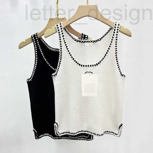 Women's Sweaters designer 1226 2022 Runway Spring Summer Brand SAme Style Sweater Sleeveless Crew Neck Pullover Fashion Womens Clothes High Quality xue I1NO