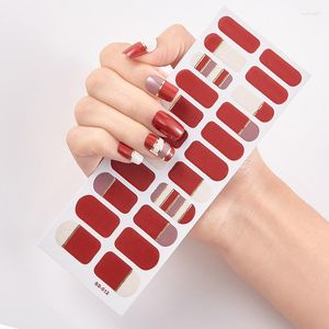 Tırnak Çıkartmaları Noel Giydirme 22 İpuçları/Sayfa Manikür Tasarlanan Çiviler Dekorasyon Set Nailart Bant