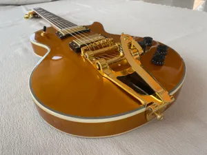 Black Knobs LP Electric Guitar Gold Body, Gold Hardware