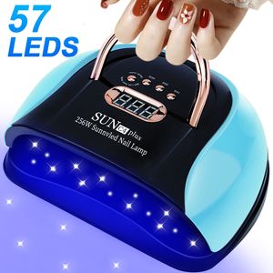 Nagelorter LED UV LAMP -nagel UV LED 256W150W120W36W Nagellampa för manikyr Fast Curing Dying Gel Polish Timer Auto Sensor Manicure Tools 230619