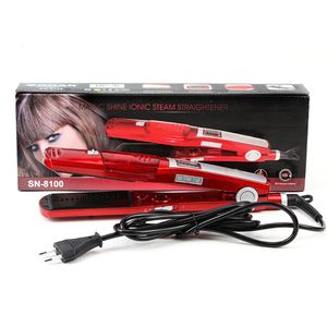 Curling Irons Professional Steamer Straightener Negative Ionic Strainting Flat Iron Styler Tools Curler Wand Machine 230619