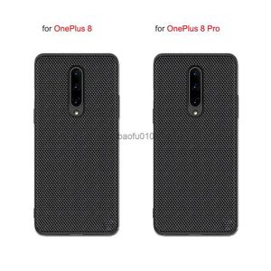OnePlus 8/8 Pro Phone Accessories Shockproof Shell Phone Back Cover Cover Shelll230619のウルトラスリムナイロン繊維保護ケース