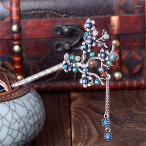 Hair Clips Vintage Bride Hairpin Tree Branches Sticks Beads Stones Flower Wedding Rhinestone Peacock Forks Pin Jewelry