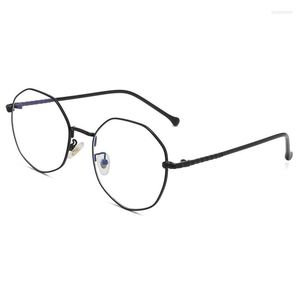 Sunglasses Frames Vintage Round Design Blue Light Men Women Eyewear Metal Frame Anti Ray Computer Glasses For Adult AB022