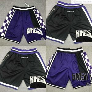 Klassisk Just Don Basketball Shorts Retro Williams Webber Bibby med Pocket Hip Pop Pant Zipper Sweatpants Fox Sabonis Monk Short XS-XXXL