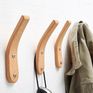 Hooks Coat Rack Hook Wall Mounted Natural Wood Handmade Towel Hat Craft Hangers Home And Kitchen