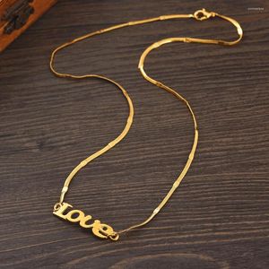 Ketten 24k Gold Farbe gefüllt Halskette für Männer Frauen Mädchen Armband Mode hochwertige Kette Habesha Hochzeit Party Geschenke